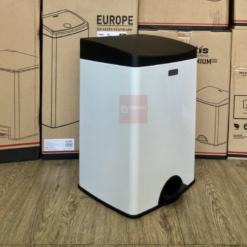 Thùng rác fitis chân đạp15L trắng