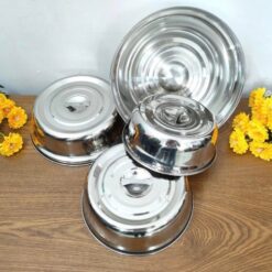 Nắp đậy thực phẩm inox có tay cầm 8″ 195201 (φ200mm)