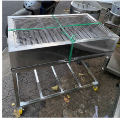 Bếp nướng than inox ngoài trời size 50x80x75 cm loại rẻ