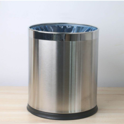 Thùng rác inox để phòng 2 lớp dạng tròn