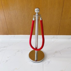 Cột Chắn Inox Dây Nhung Màu inox
