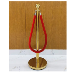 Cột Chắn Inox Dây Nhung Sự Kiện Màu Vàng