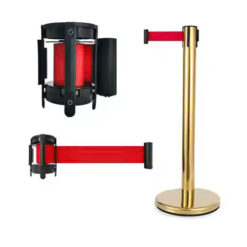 CỘT CHẮN INOX DÂY KÉO ĐỎ 2M MÀU VÀNG