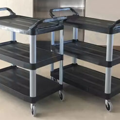 Xe đẩy thức ăn nhà hàng size lớn 1070x505x900 mm 2 XA0221 mota xe day thuc an 3 tang bang nhua den ong tam giac