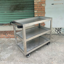 Xe đẩy dụng cụ 3 tầng inox size lớn