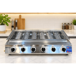 Thiết Bị Thịnh Phát - Top #1 thiết bị Nhà Hàng, Khách Sạn 16 Bếp nướng BBQ 6 họng ngắn Yili dùng gas